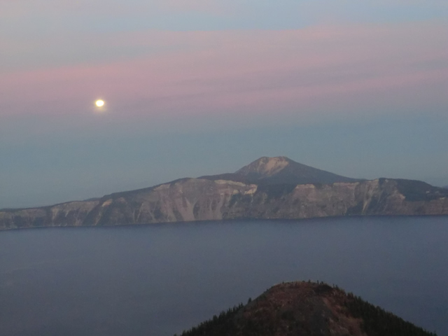 Moonrise over Crater Lake